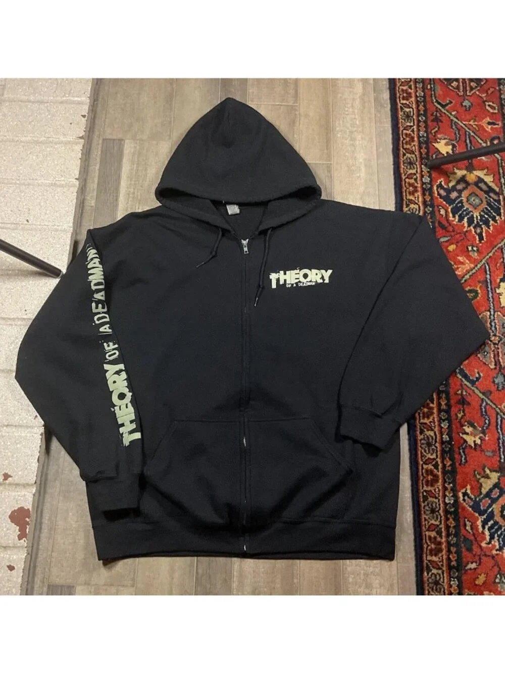 Theory of a Deadman Black Full Zip Hoodie Medusa Metal Rock Band Men’s XL